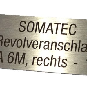 Edelstahl Typenschild