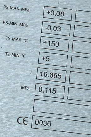 Edelstahl Typenschilder gravieren